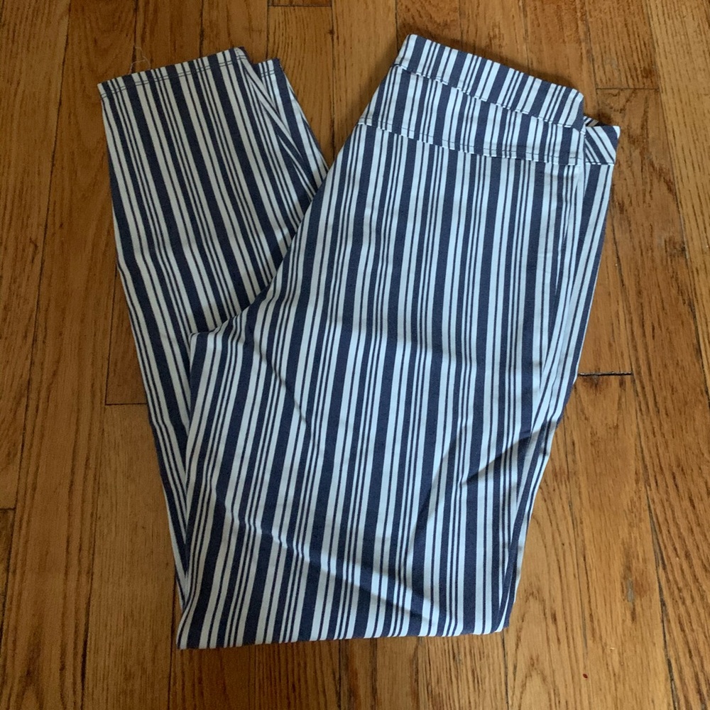 Blue and white strip pants